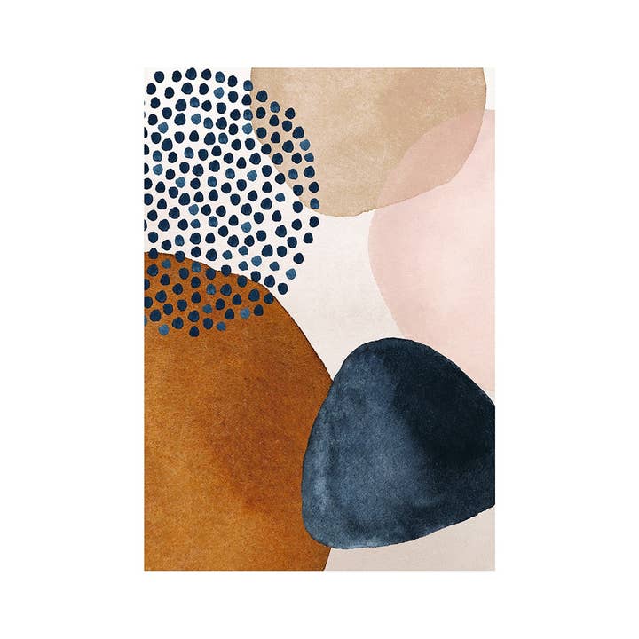 Poster Abstract Watercolor - Dark Blue for wholesale by Esque