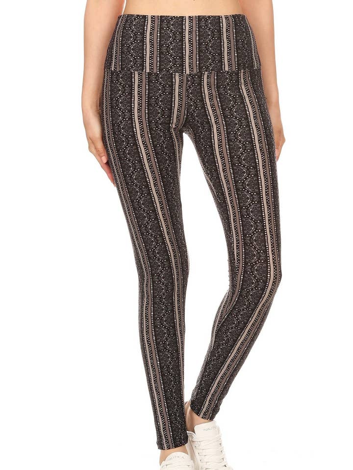 Sueded High Waist Shelby Stripe Legging for wholesale by Flirty & Femme