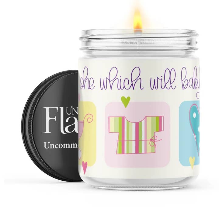 Gender Reveal Baby Symbols Candle for wholesale by Uncommon Flame