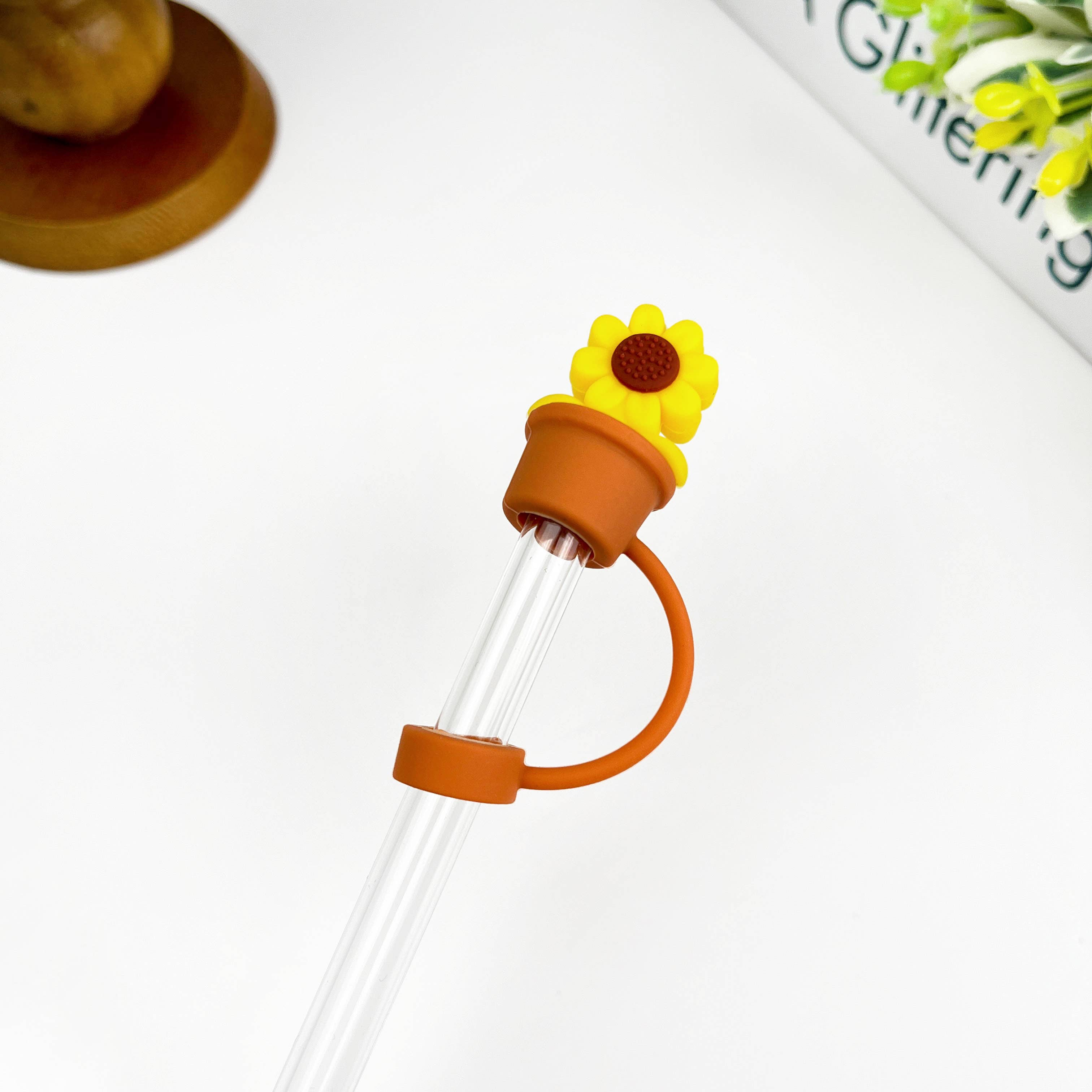 SoapElenGlen - Wholesale Drinking Straw - Sunflower Straw Topper3