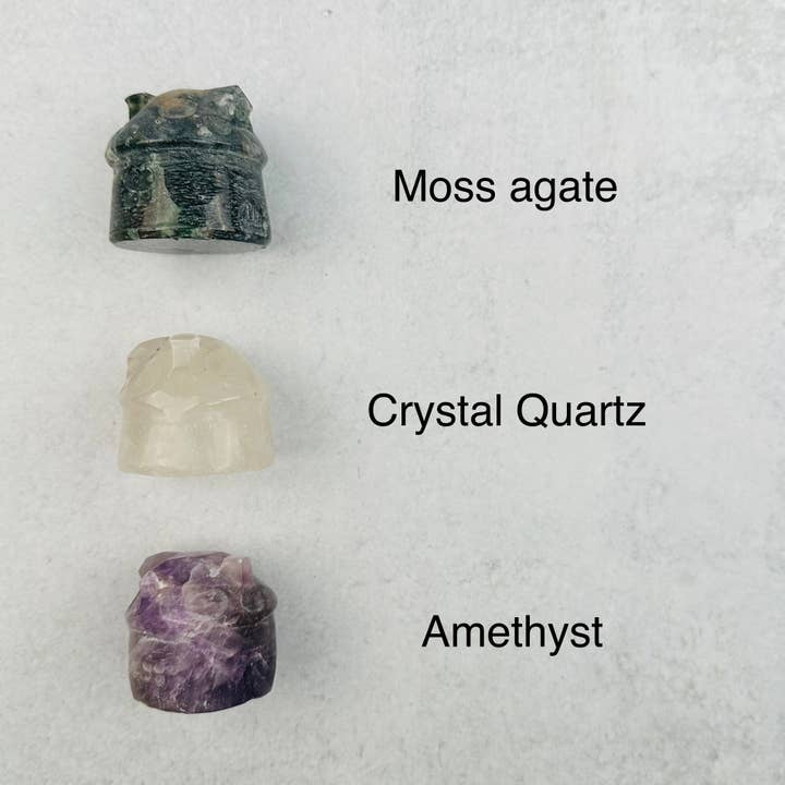 Rock Paradise - Wholesale Spiritual Stone/Crystal - Crystal Mushroom House- Crystal Fairy Garden Carving You Cho7