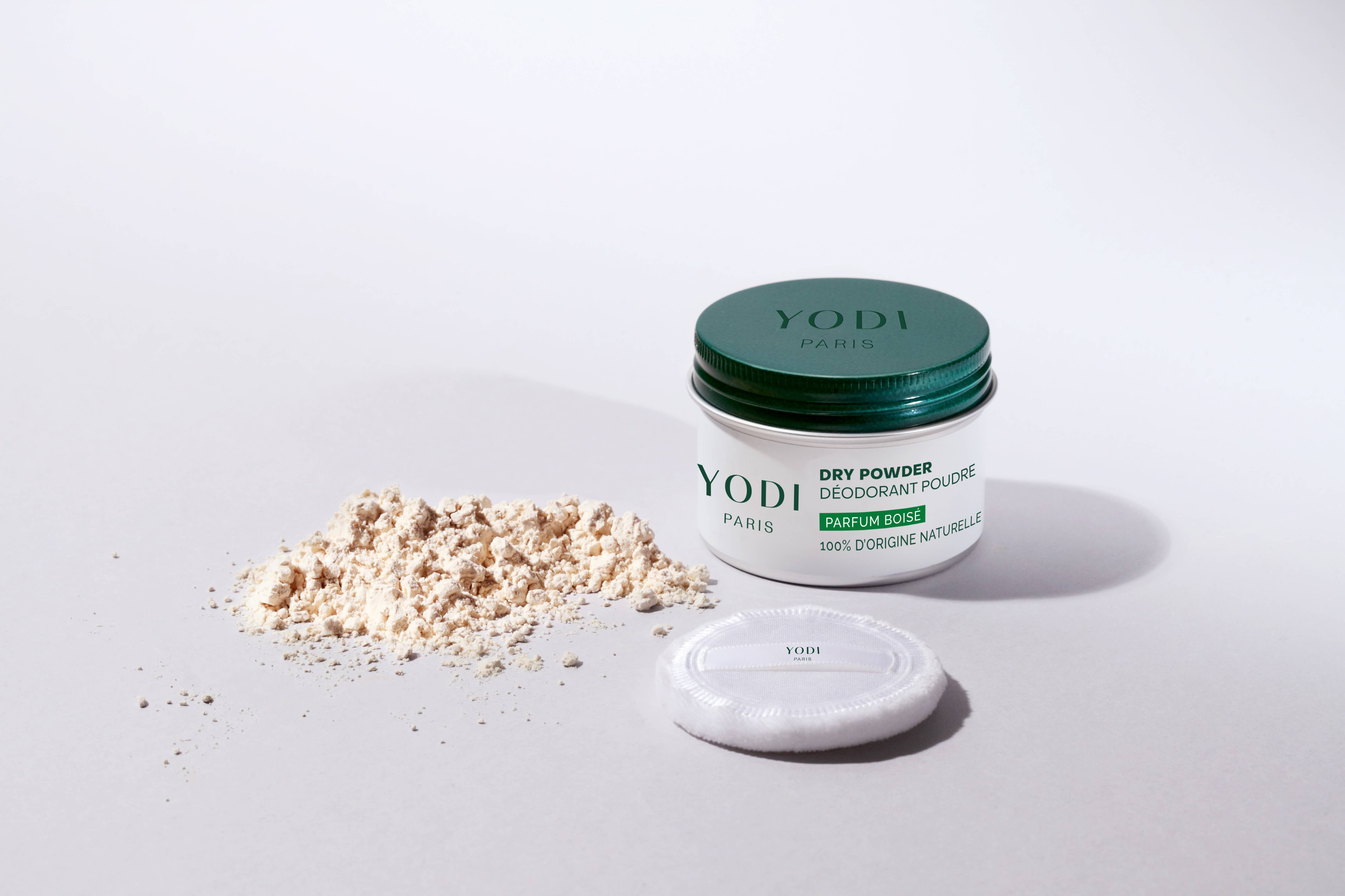 Yodi - Vente Déodorant – unisexe - Déodorant en poudre Dry Powder parfum boisé