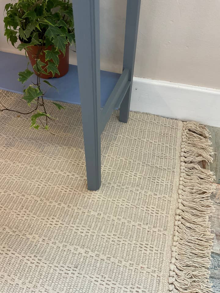 TARKARLI Natural Rug Cotton Textured and Hand Woven for wholesale by Second Nature Online