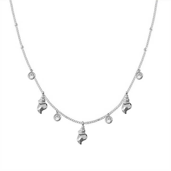 HALSKÆDE MED MARITIME VEDHÆNG OG ZIRKON - YC25704B3 for engroshandel hos AMORINO SRL