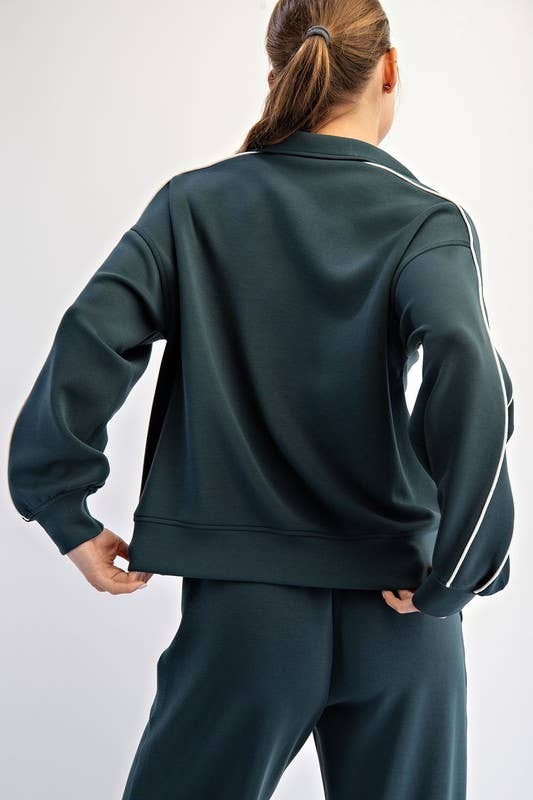 Sunday Morning – wholesale Pikétröja – Dam – T580037-Långärmad Modal Scuba Dubbelpiping Pikétröja12