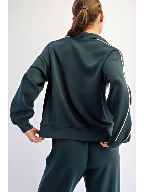 Sunday Morning – wholesale Pikétröja – Dam – T580037-Långärmad Modal Scuba Dubbelpiping Pikétröja12