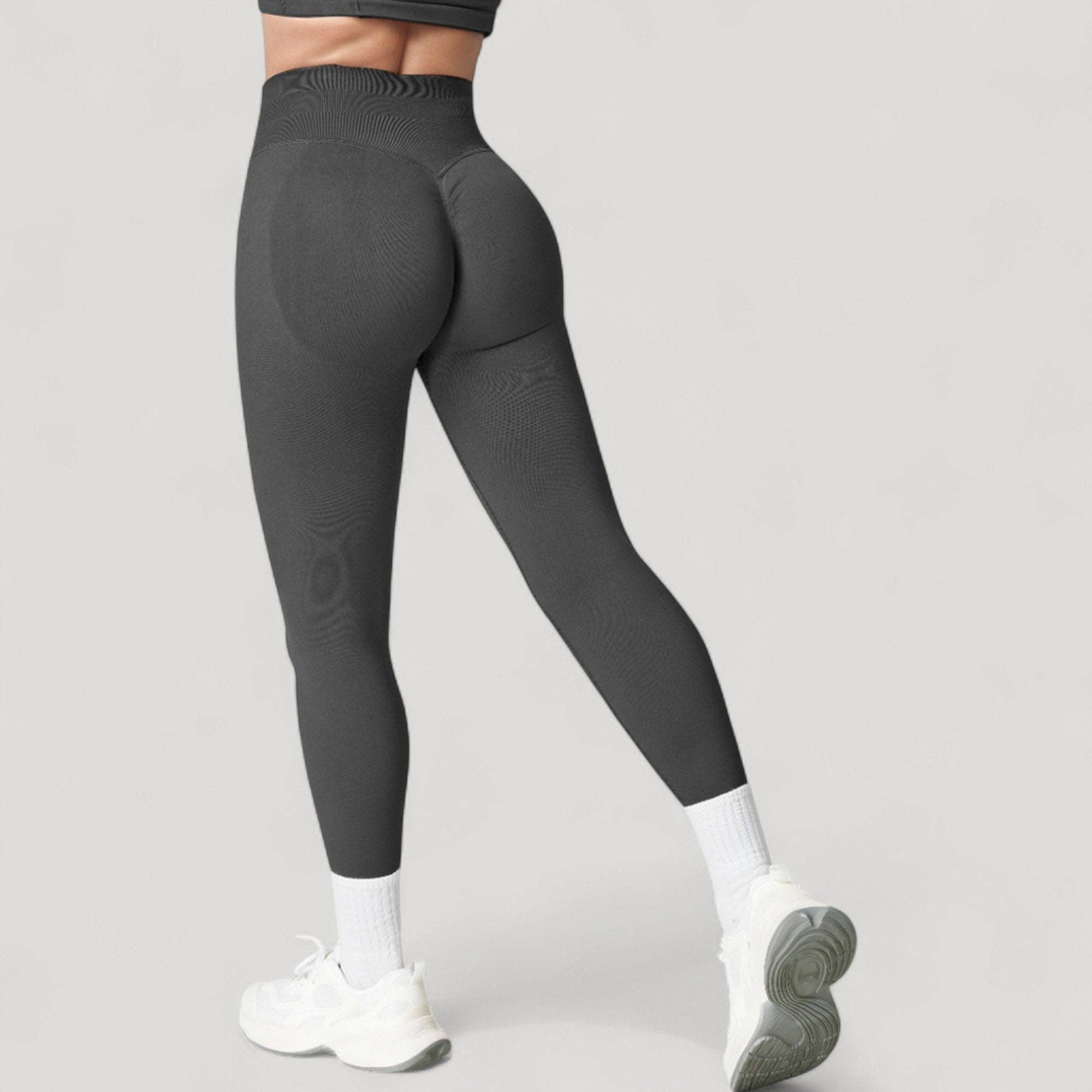 Active by Anna-Kaci – wholesale Athletic/lounge leggings – Women's – Seamless High Waist Compression Leggings with Sculpting Back4