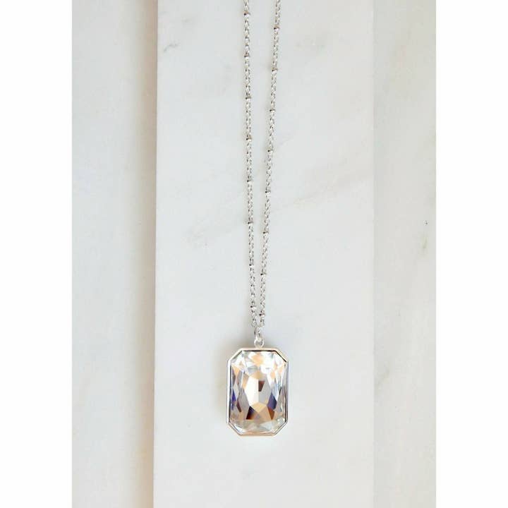 Love Your Bling® - Wholesale Pendant/Charm Necklace - Large clear crystal pendant4