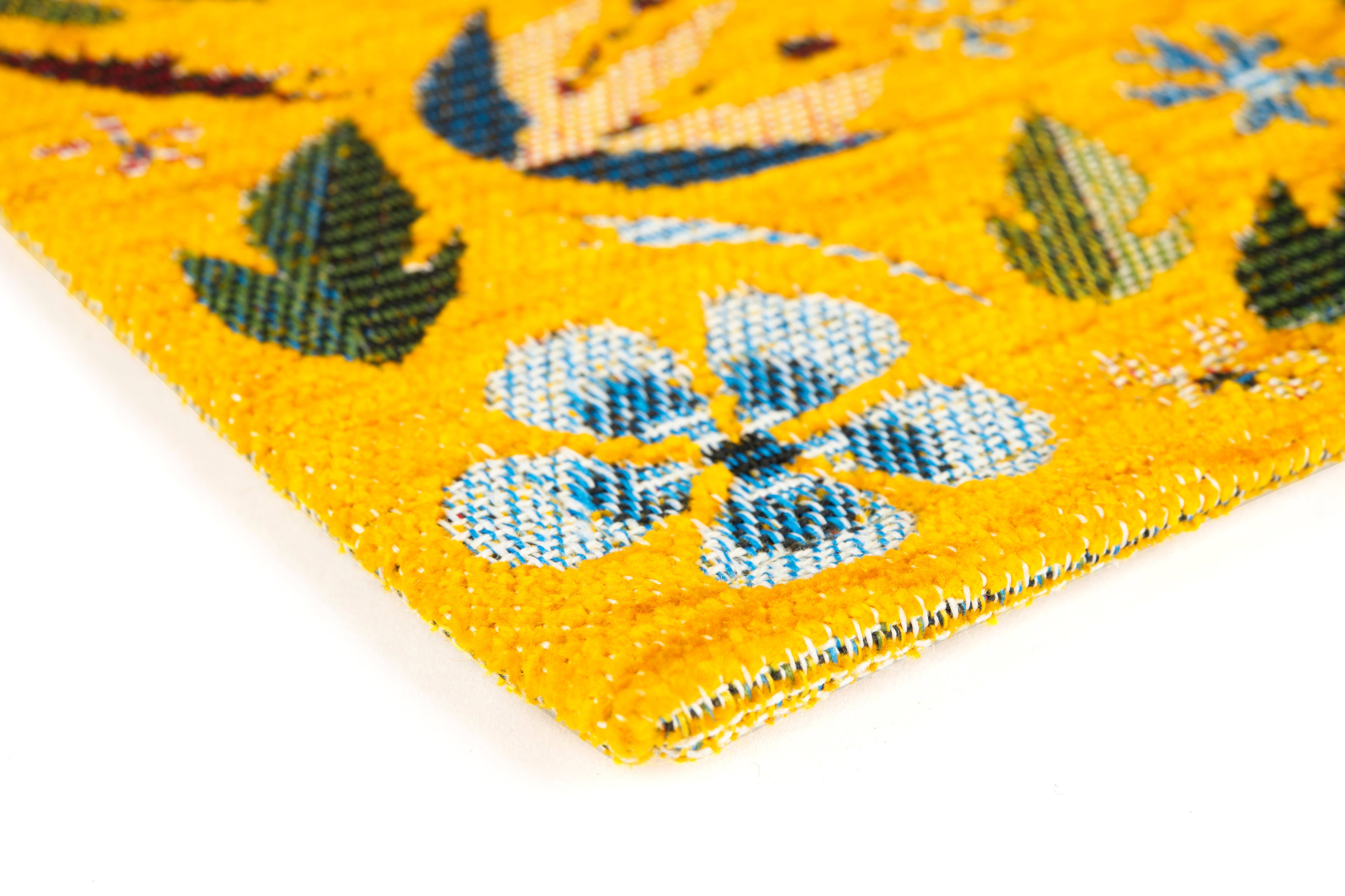 Bergamaschi & Vimercati S.p.a. - Vendita all'ingrosso Tappeto per corridoio - Mexican Flowers Polyester & Cotton Floor Runner 45x75 cm1