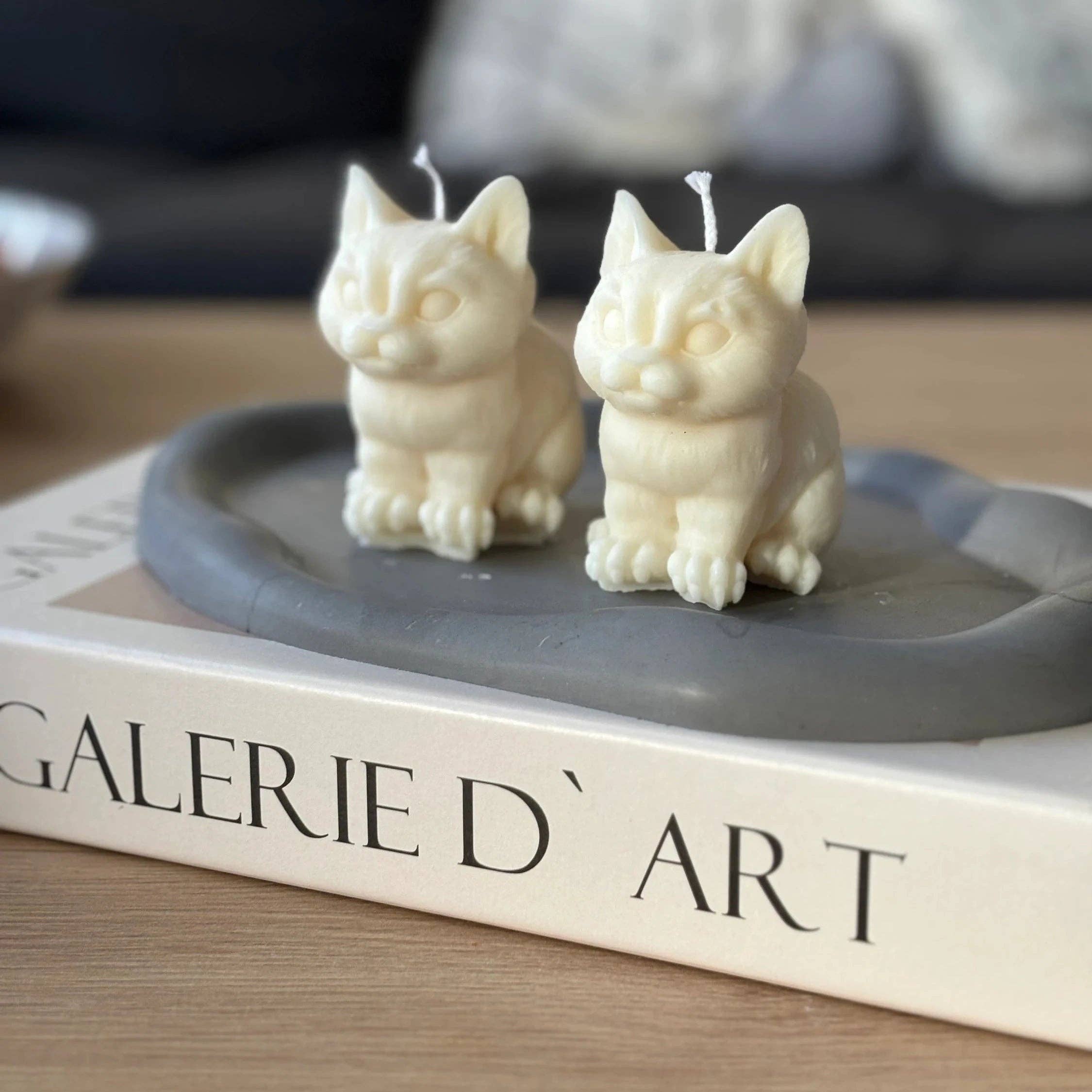 IrinisCandles – Velas de decoração por atacado – Vela vegana em forma de gato1