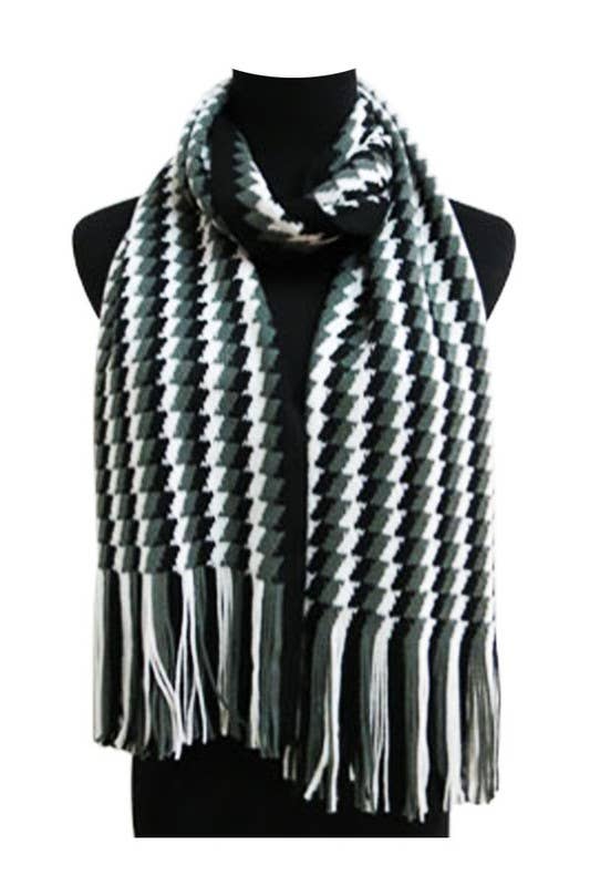 MIX COLOR Multi Tone Zig Zag Pattern Fashion Scarf for wholesale on Faire0