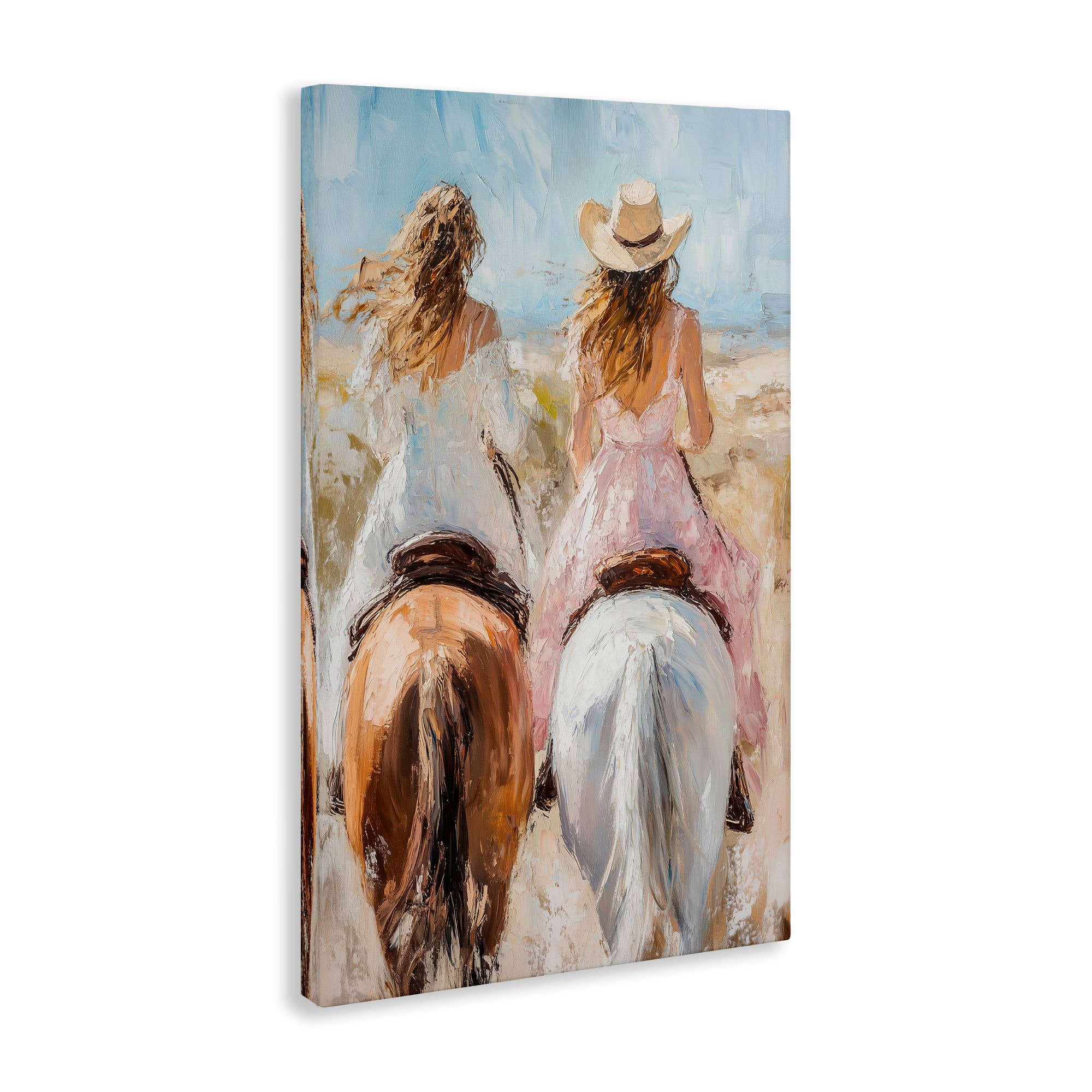 Stupell Industries - Vente Enseigne murale - Amies Cowgirls & Chevaux - Art Mural Non Encadré10