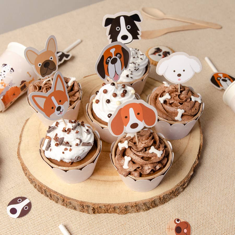 Annikids - Vente Kit de décoration de gâteau - Kit Cupcakes Chiens3