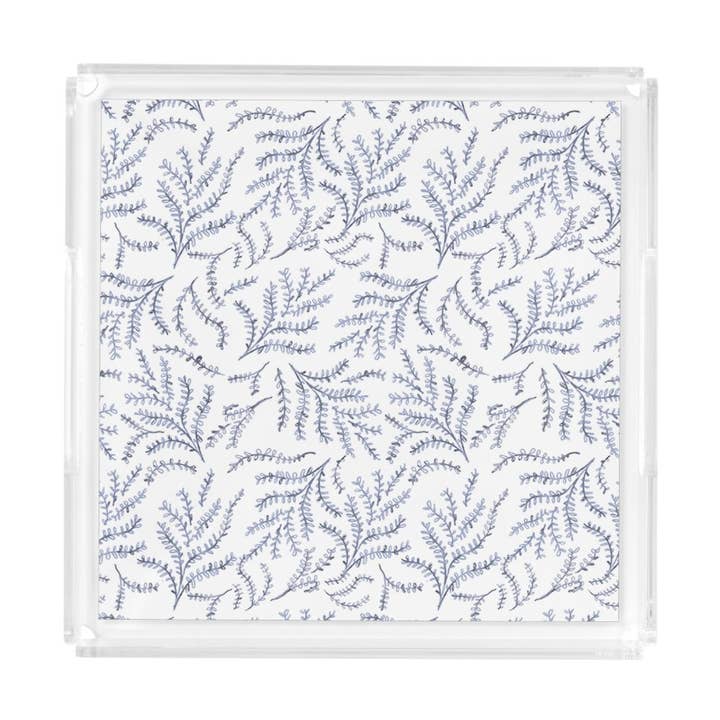 Plateau carré en acrylique lavande pour la vente par Kate by Rolfes Custom Design