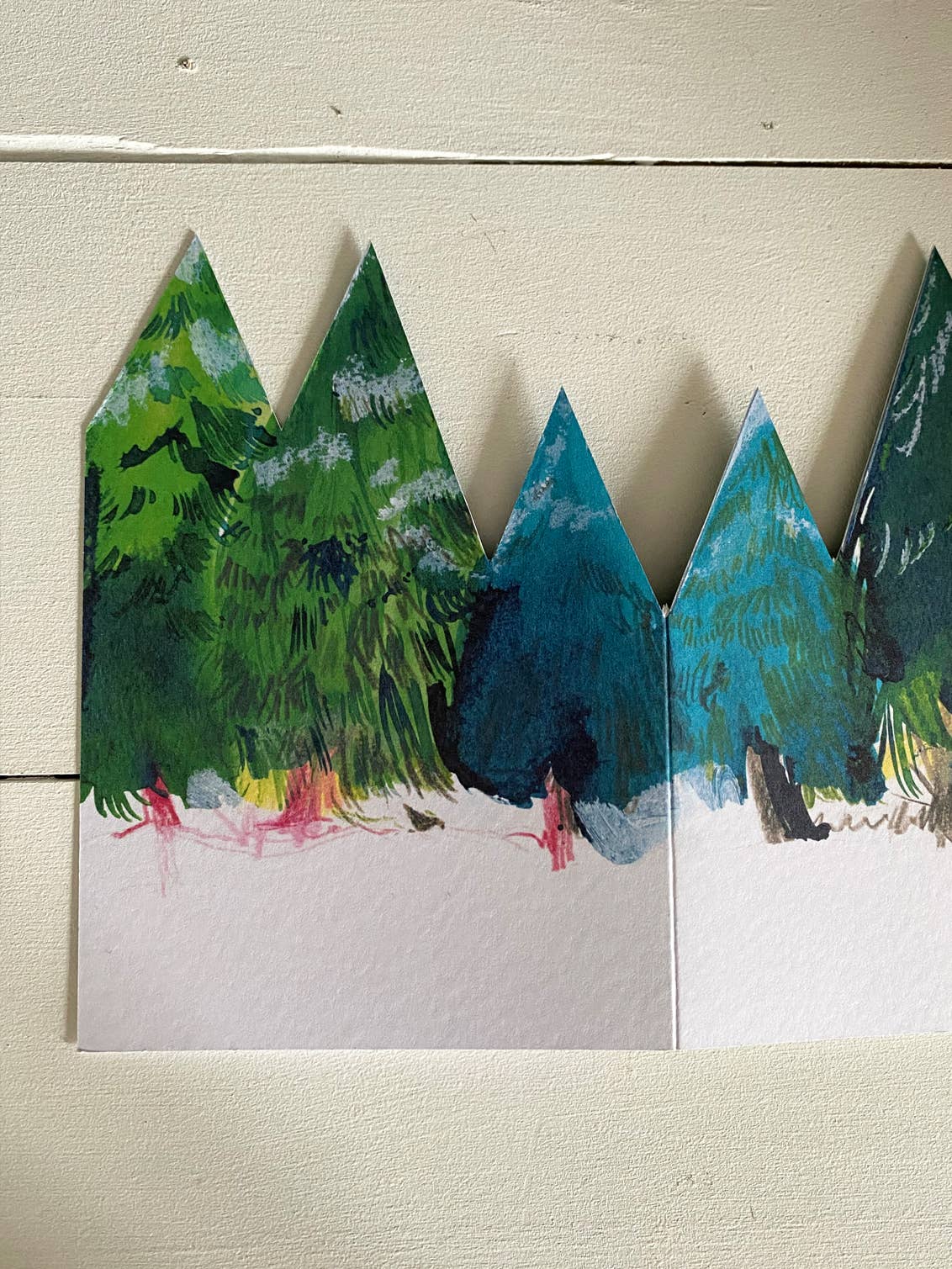 Esther Kent Design - Vente Cartes de Noël - Carte accordéon finie à la main Forêt Enchantée8