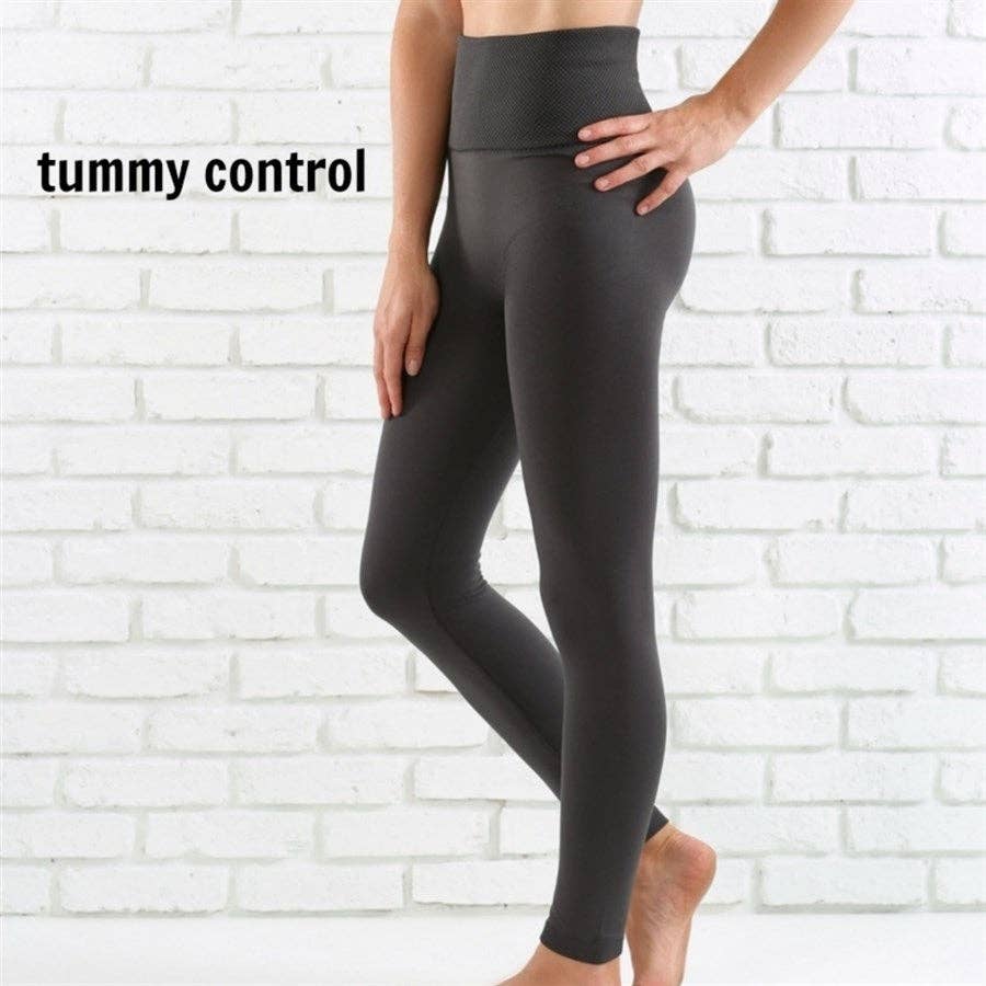 Truly Contagious – wholesale Sport-/loungeleggings – Dam – Tummy Control Fleecefodrade leggings | Curvy Added (TX701)15