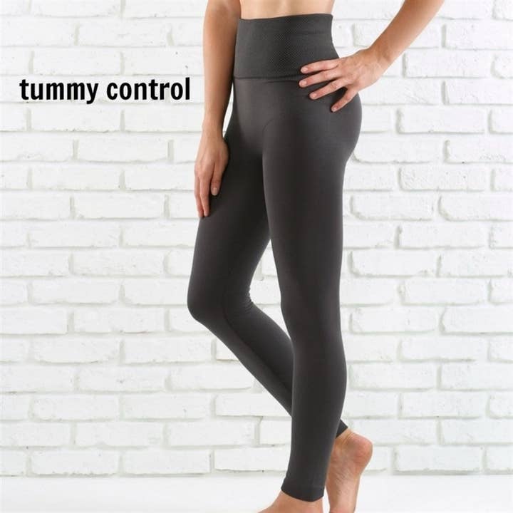 Truly Contagious – wholesale Sport-/loungeleggings – Dam – Tummy Control Fleecefodrade leggings | Curvy Added (TX701)15