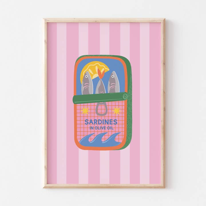 Sardines Art Print for wholesale by Melissa Donne Studio