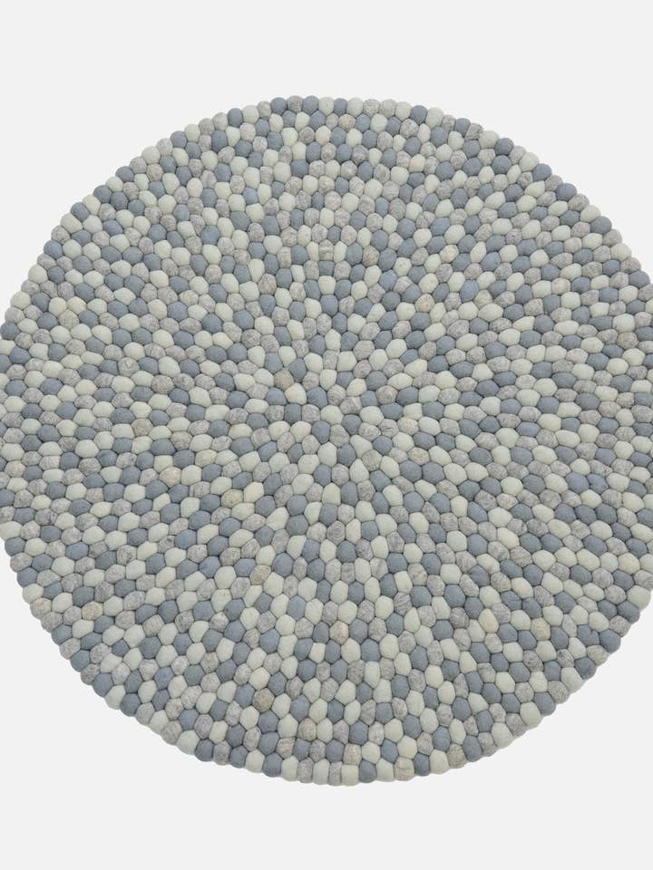 Teppich Gray Wool Area Rugs for Living Room, Nursery, Office for wholesale by Woollyfelt