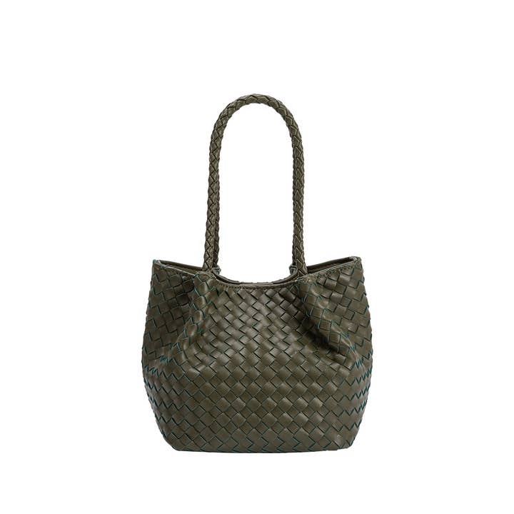 Melie Bianco - Wholesale Top Handle Bag - Women's - Anahi Olive Recycled Vegan Top Handle Bag