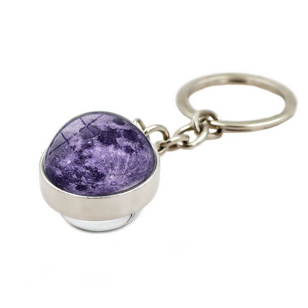 ACCITY - Wholesale Keychain - Women's - COSMIC MOON CRYSTAL GLASS BALL KEYCHAIN PENDANT_CWMM04996