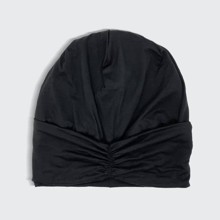 KITSCH - Wholesale Sleep Cap / Bonnet - Women's - Sleep Beanie with Satin lining - Black