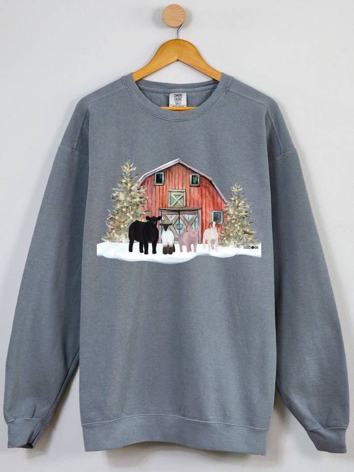 Noël dans la grange pour la vente par The Herd & Co