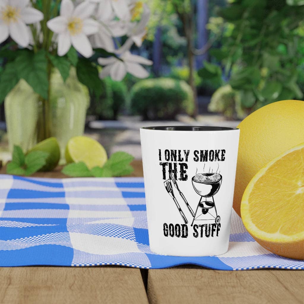 Zwart Shot Glass Party Ceramic Tequila Hilarisch grillen BBQ Gevogelteworst Ketogene Foodie Lover Humoristische barbecue-eiwitfeestliefhebbers voor groothandel op Faire4