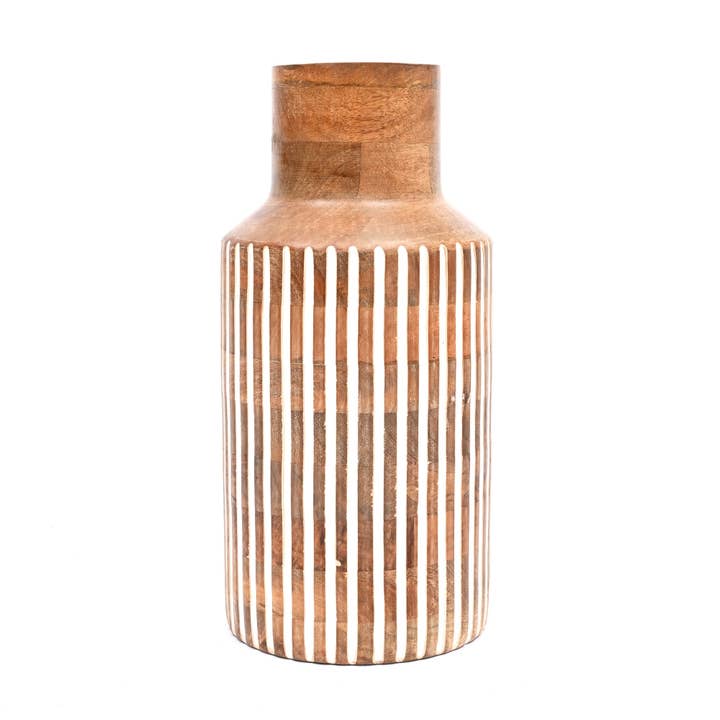Expo Bazaar - Wholesale Vase - Jack Vase – Natural & White Matte Finish2
