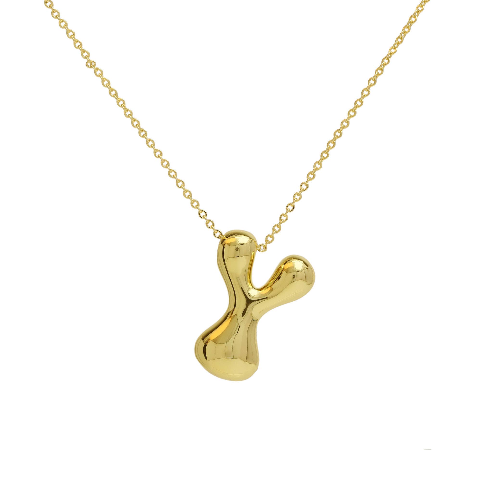 Savvy Bling – wholesale Pendant/charm necklace – Initial Waterdrop 18K Gold Necklace82