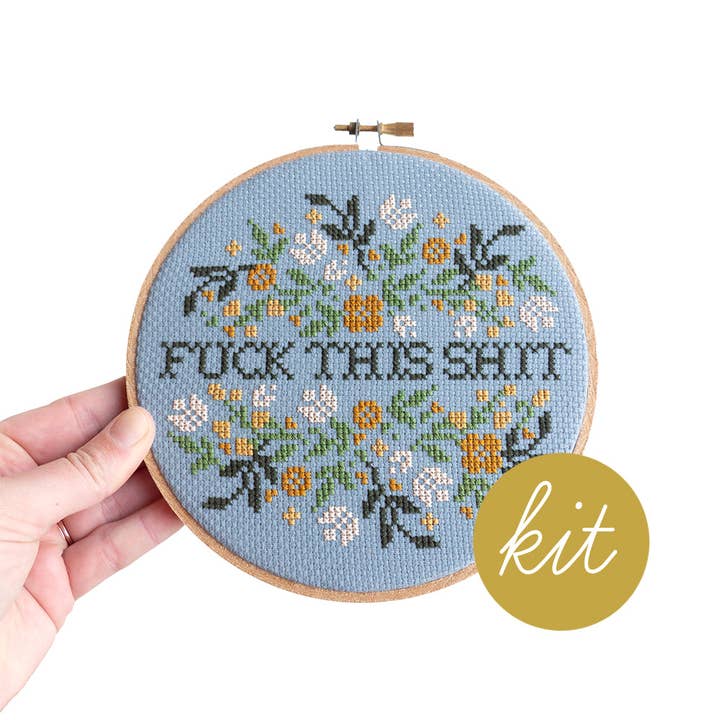 Junebug and Darlin - Wholesale Embroidery/Cross Stitch Supplies - Fuck This Shit Kit