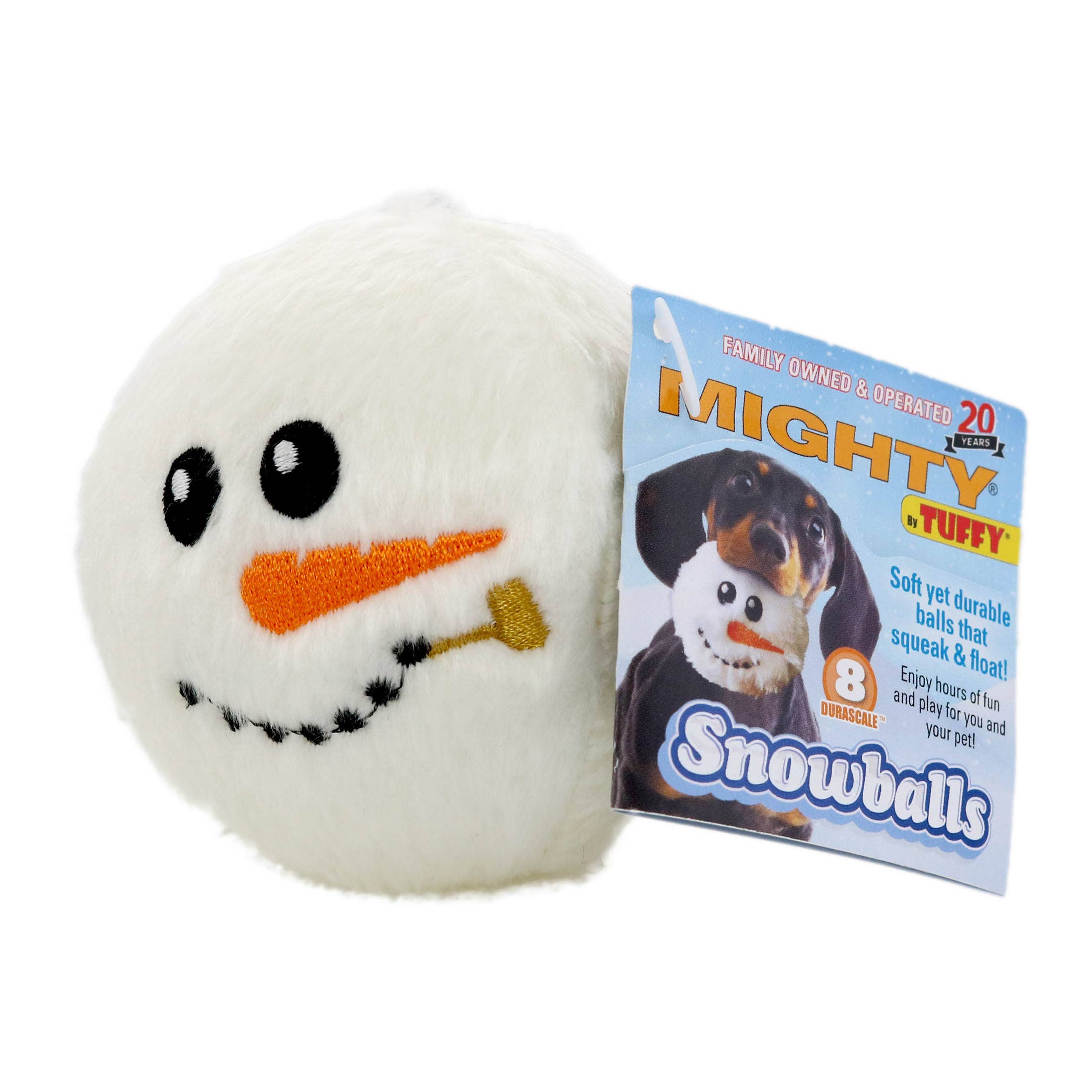 Tuffy Dog Toys - VIP Products - Wholesale Pet Squeaky Toy - Dog - Mighty Ball-Small Snowball Squeaky Dog Toy, No Stuffing4