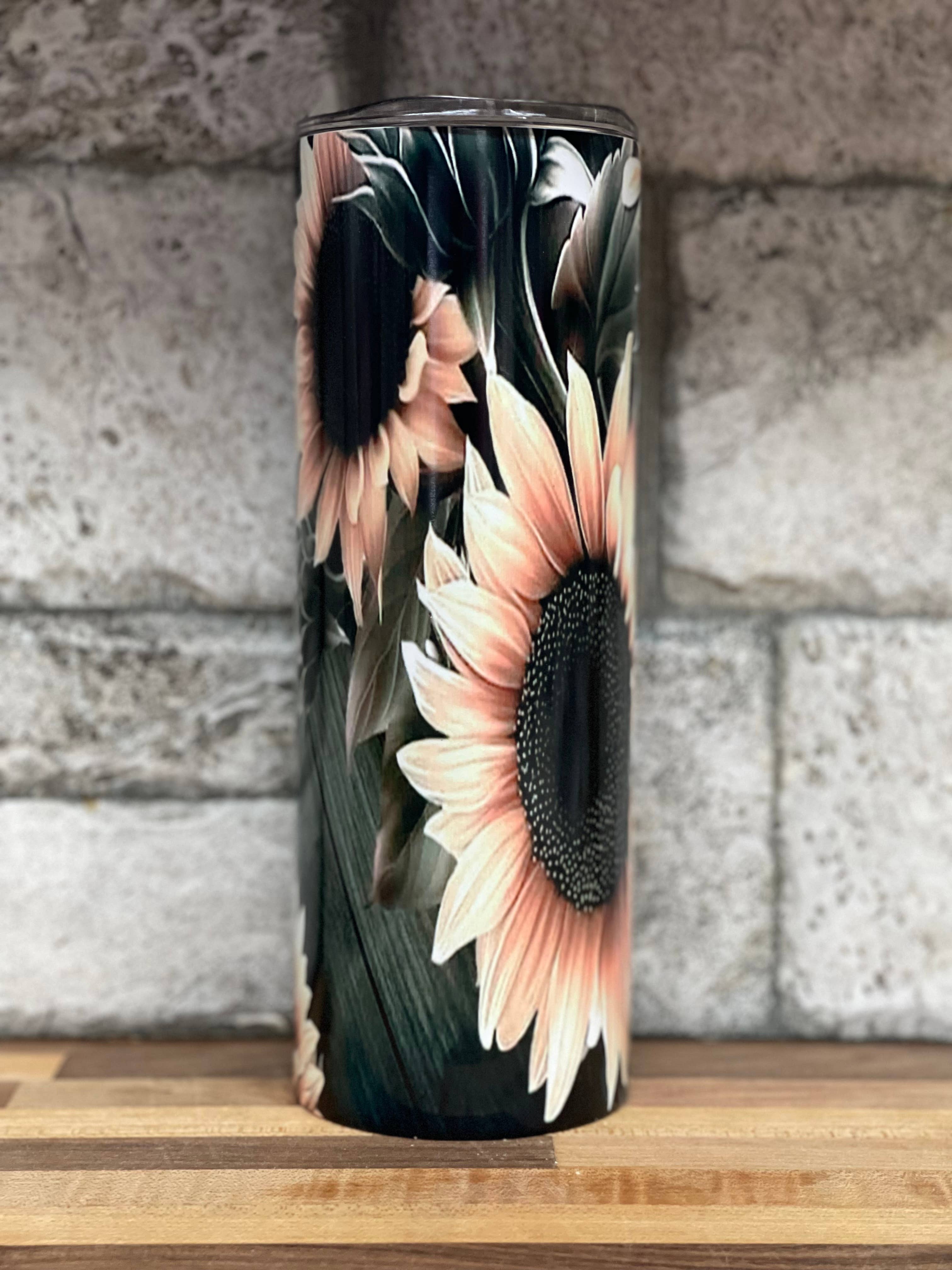 FloBama Girls Wholesale - Vente Gourde/bouteille isotherme - Gobelet en forme de tournesol en noir et blanc5