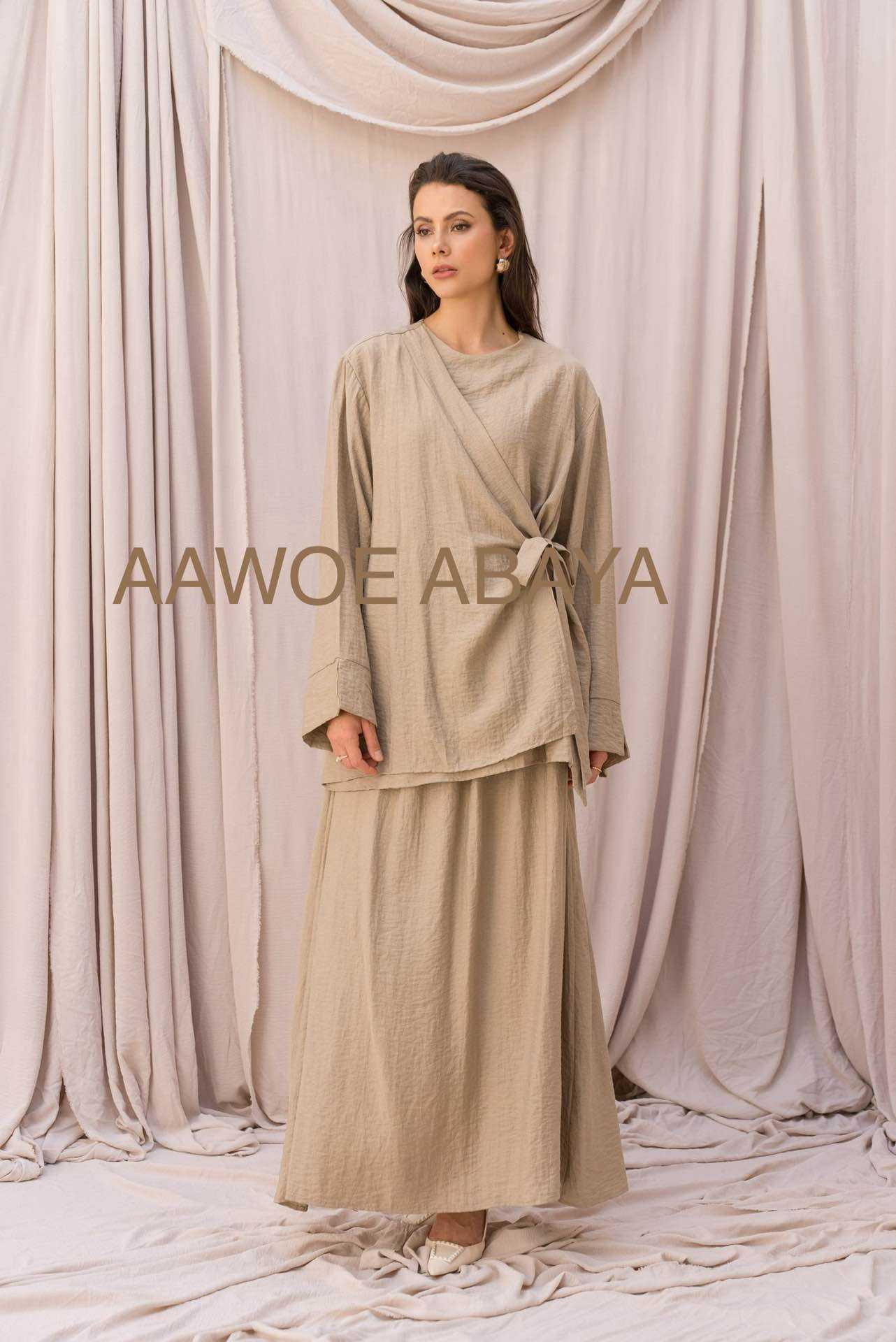 Aawoe Abaya - Wholesale Tops Set - Women's - Chic Set with Long Sleeves - 2422-EN15