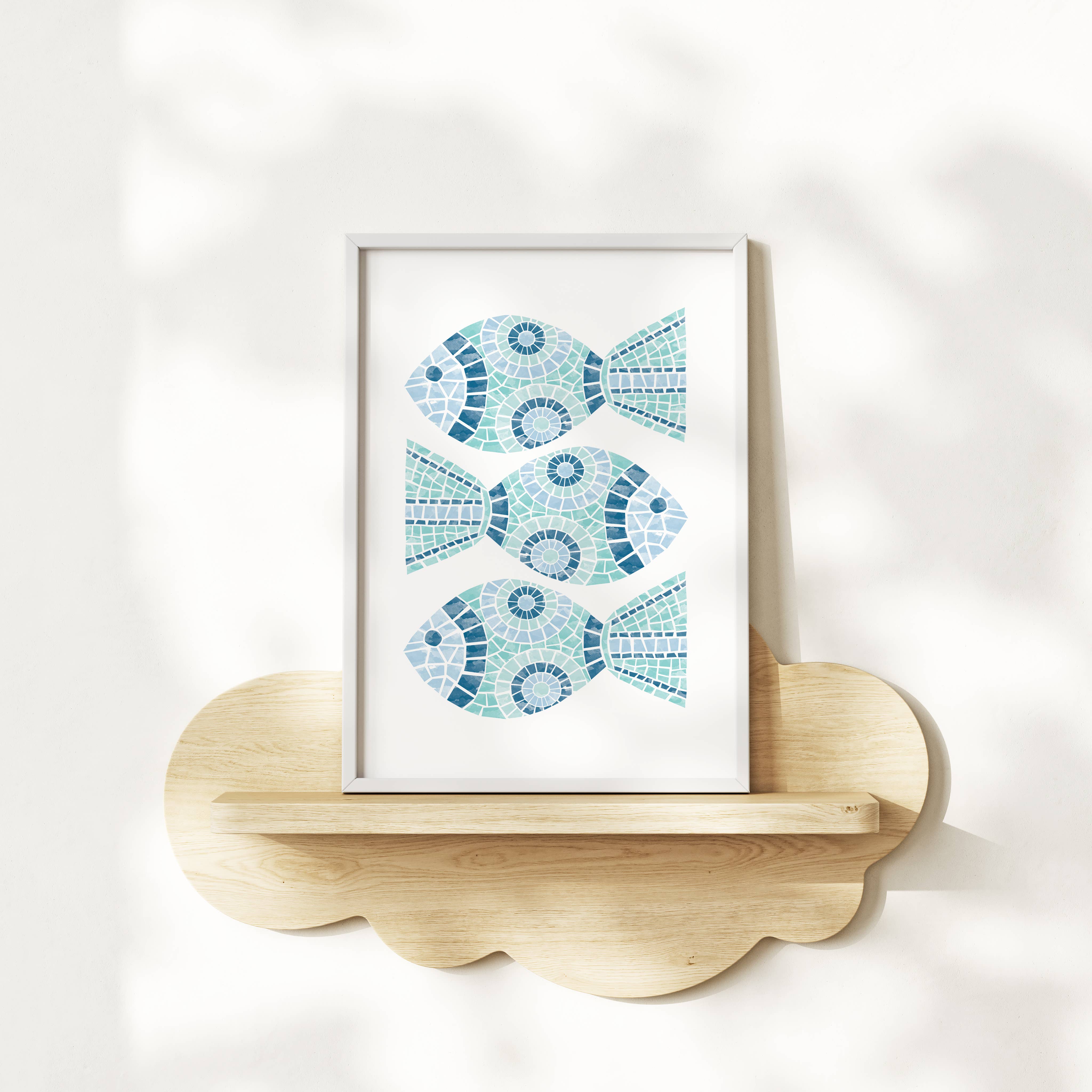 M Design Studio Gifts - Wholesale Art Print - 
Mosaic Fish Blue Art Print3