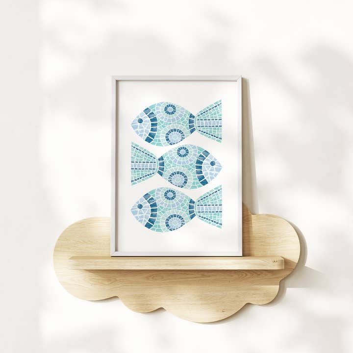 M Design Studio Gifts - Wholesale Art Print -
Mosaic Fish Blue Art Print3