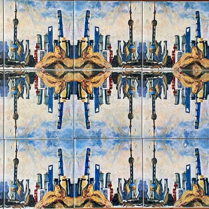 Art Tile Panel - Shangai por atacado de EME Culture Art