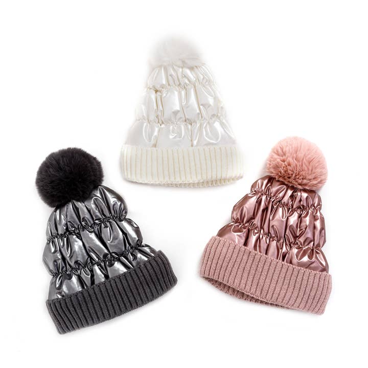 Imagine Imports - Wholesale Beanie - Women's - Puffer winter beanies (WBN-P30)