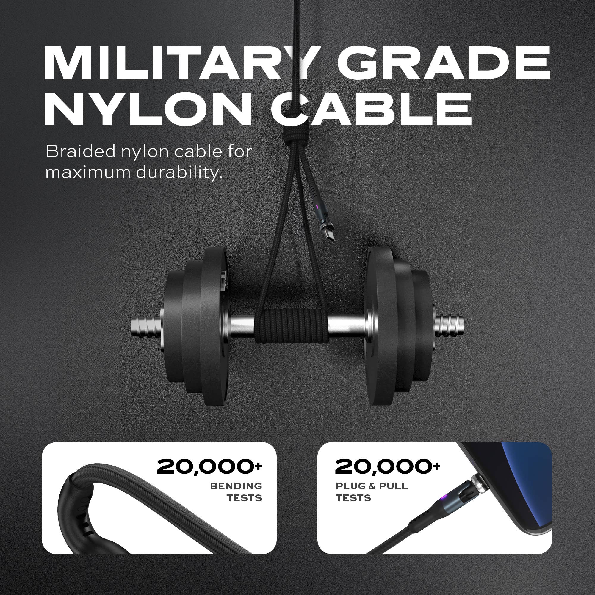 KeySmart / STATIK - Wholesale Charging Cable - Statik 360 Pro Magnetic Cable 2.0 USB-C Only | 6 Feet3