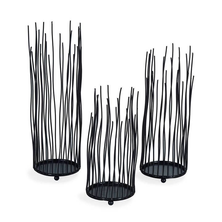 Danya B - Wholesale Candle Holder - Willow Iron Candleholder 3-piece Set