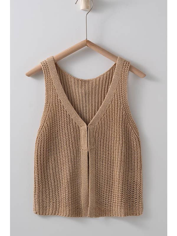 Urban Daizy - Wholesale Knit Top - Women's - Crochet Boho Knit V Neck Crop Tops