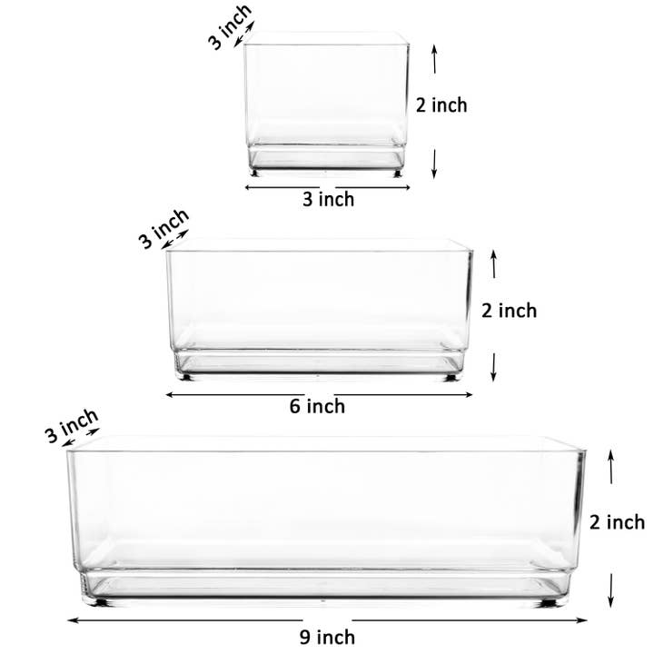 Youngever - Wholesale Drawer organiser - Youngever 9 Pcs Plastic Vanity and Desk Drawer Organizers2