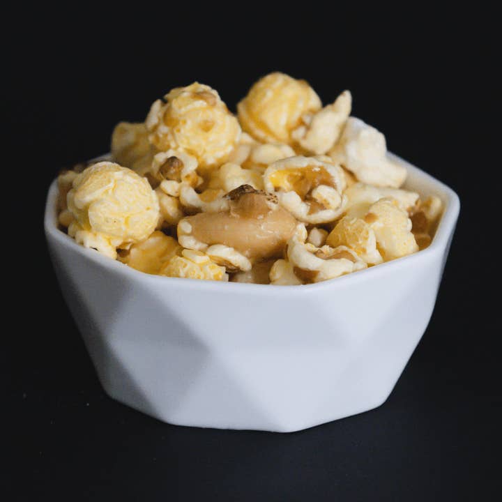 Toffee Nut Popcorn for wholesale by Lisa's Gourmet Popcorn