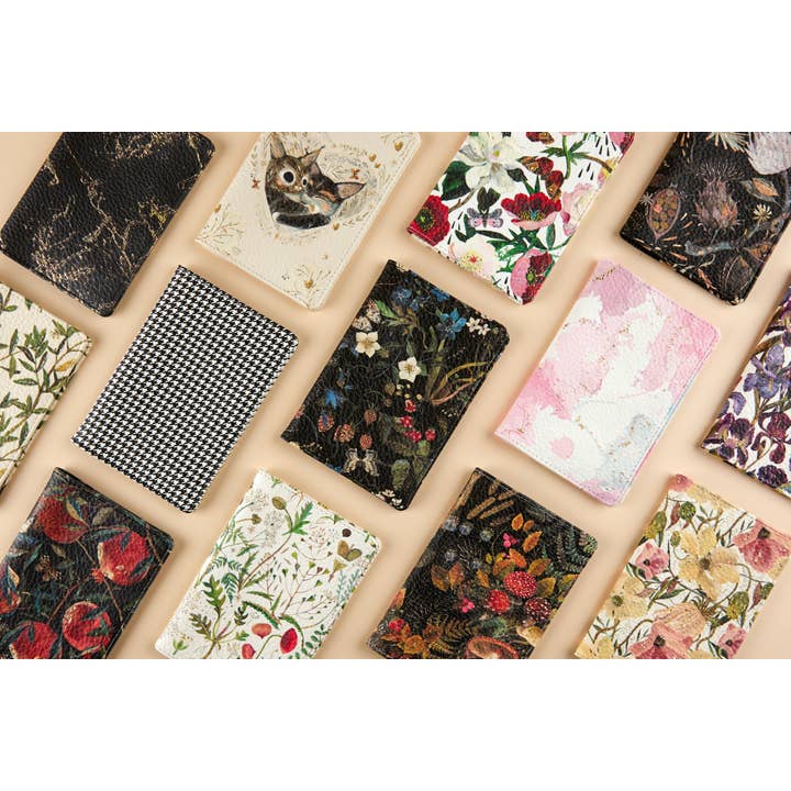 BV by Bruno Visconti - Wholesale Passport Case - Women's - Vegan Leather Passport Cover - Greens and Flowers4