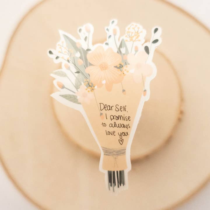 Zelfliefde, Mentale Gezondheid, Bloemvormige Laptopstickers voor wholesale door Syera Love & Co.