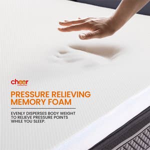 Cheer Collection 3 Inch Gel Infused Memory Foam Bed Topper with Washable  Bamboo Cover - Cheer Collection