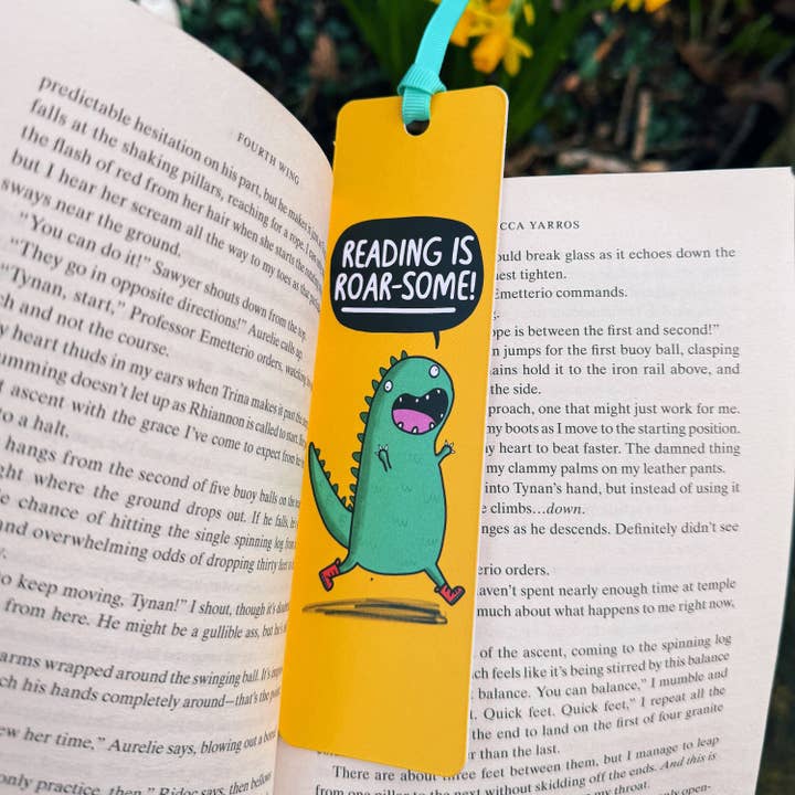 La lecture, c'est dino-génial — Marque-page dinosaure pour la vente par Katie Abey