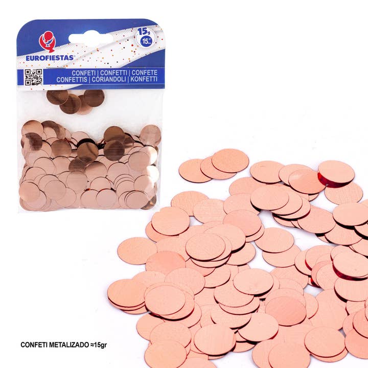 Mis Globos - Wholesale Confetti - Pack of 15 g Rosegold metallic confetti