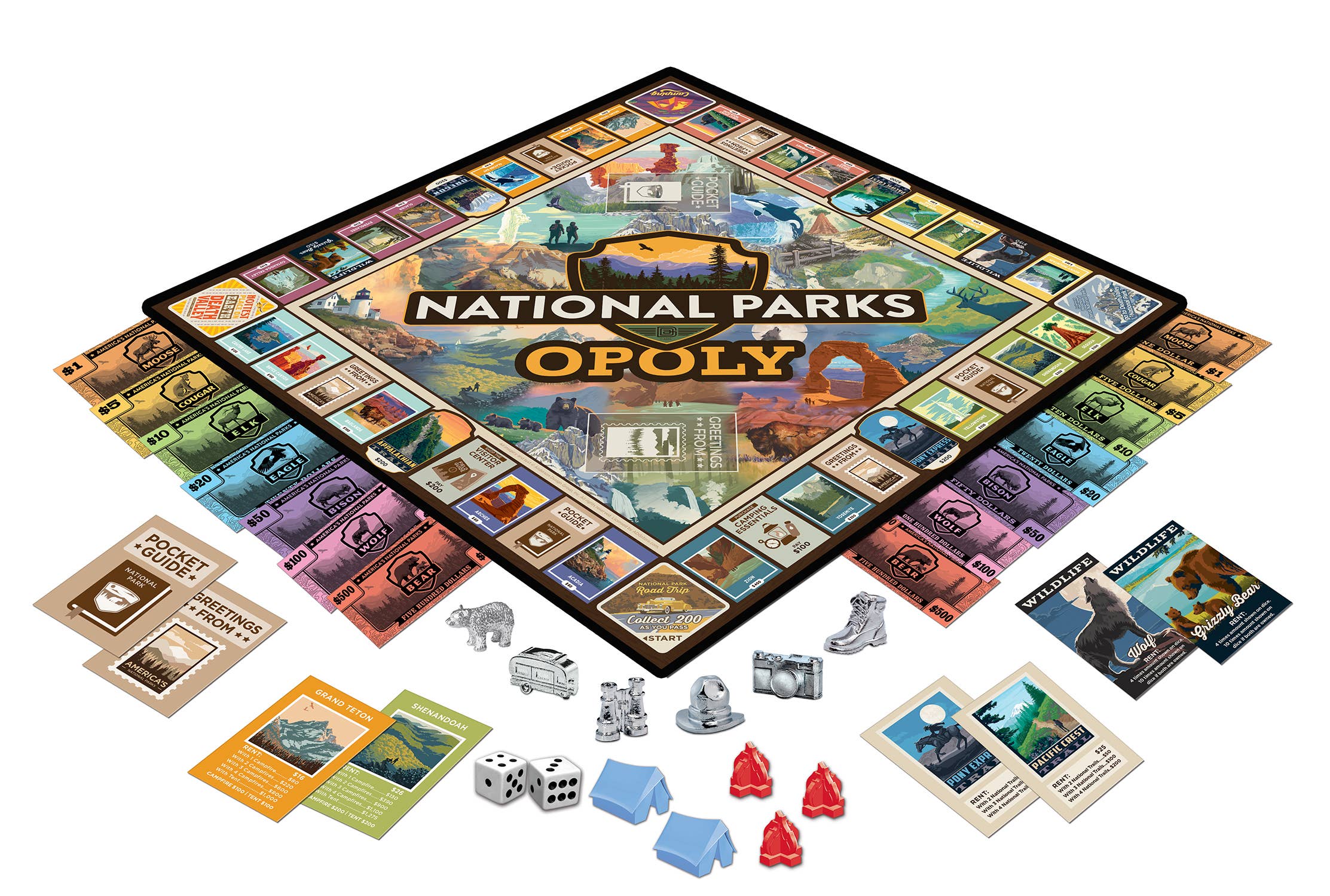 Masterpieces Puzzles - Vente Jeux de société - Jeu de plateau National Parks Opoly1