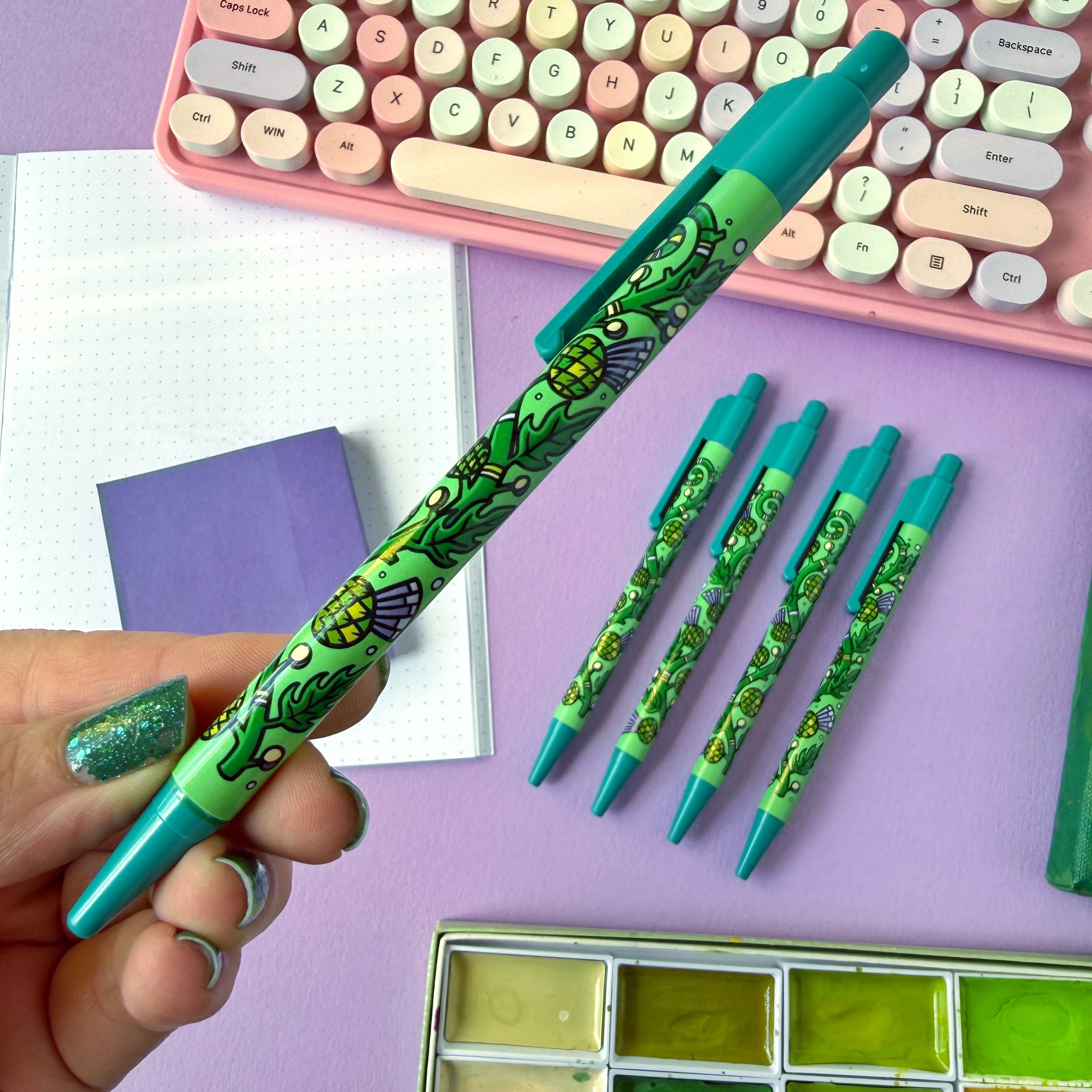 Stacey McEvoy Caunt – wholesale Pen – Thistle Pattern Ballpoint Pen2